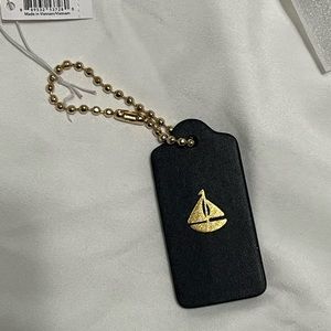 Coach leather keychain